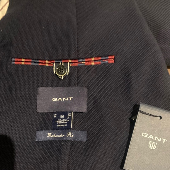 Gant Navy Summer Weekender Fit Blazer 56R NWT - Picture 6 of 10